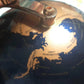 25cm Diameter World Globe Navy Blue Rose Gold