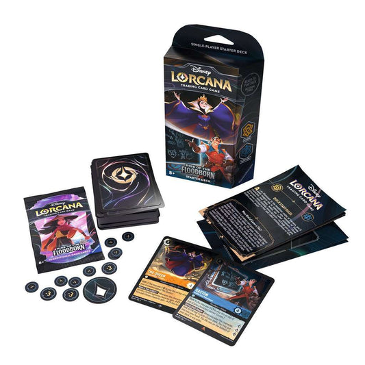Disney Lorcana Trading Card Game - Rise of the Floodborn (Amber & Sapphire) Starter Deck