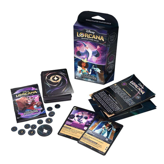 Disney Lorcana Trading Card Game - Rise of the Floodborn (Ametyst & Steel) Starter Deck