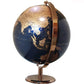 25cm Diameter World Globe Navy Blue Rose Gold