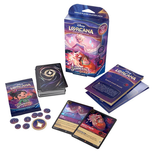 Disney Lorcana Trading Card Game - Shimering Skies (Amethyst & Ruby) Starter Deck