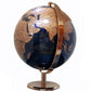 25cm Diameter World Globe Navy Blue Rose Gold