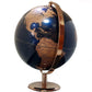 25cm Diameter World Globe Navy Blue Rose Gold